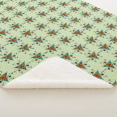 Couverture Sherpa Zen Vert Tribal (3/4)