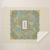 Couverture Sherpa Zentangle Luxe Nom Personnalisé (Devant (Horizontal))