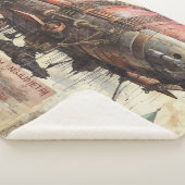 Couverture Sherpa Zeppelin Steampunk vintage (9) (3/4)