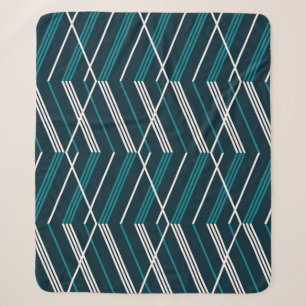 Couverture Sherpa zigzag Abstrait : élégant vintage géométrique.