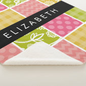 Couverture Sherpa Zigzag, Chevron, Pois, En vichy, Votre Nom (3/4)