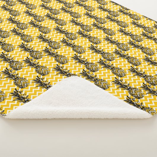 Couverture Sherpa Zigzags d'ananas (3/4)