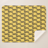 Couverture Sherpa Zigzags d'ananas (Devant (Horizontal))