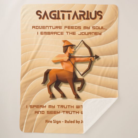 Couverture Sherpa Zodiac Sign Modern 3D Astrology Design (Devant)