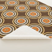 Couverture Sherpa Zones Brown Et Oranges, (3/4)