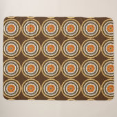 Couverture Sherpa Zones Brown Et Oranges, (Devant (Horizontal))