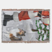 Couverture Shetland Sheepdog Sheltie Noël (Devant)