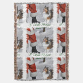 Couverture Shetland Sheepdog Sheltie Noël (devant Vertical)