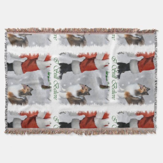 Couverture Shetland Sheepdog Sheltie Noël (Devant)