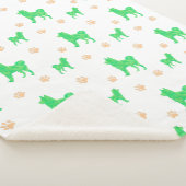 Couverture Shiba Inu - Cadeau Vert Pastel Minimal (3/4)