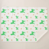 Couverture Shiba Inu - Cadeau Vert Pastel Minimal (Devant (Horizontal))
