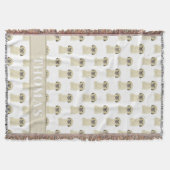 Couverture Shih Tzu personnalisé (blond doré) Brun clair (Devant)