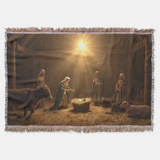 Couverture “Silent Night Nativity” Christian Blanket (Devant)