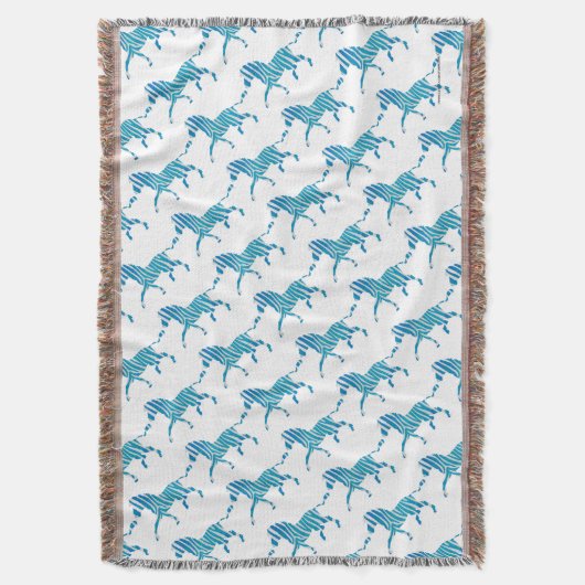 Couverture Silhouette bleue et blanche Zebra (devant Vertical)