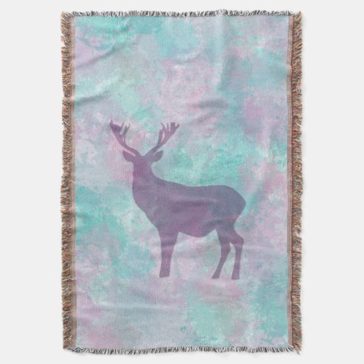 Couverture Silhouette de cerf Simple abstrait Winter Mignonne (devant Vertical)