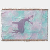 Couverture Silhouette de cerf Simple abstrait Winter Mignonne (Devant)