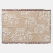 Couverture Silhouette de Fleur de Carotte Beige Doux (Devant)