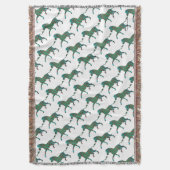 Couverture Silhouette d'impression Brown et Turquoise Zebra (devant Vertical)