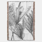 Couverture Silhouette florale - gris (devant Vertical)