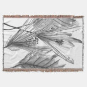 Couverture Silhouette florale - gris (Devant)