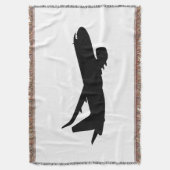 Couverture Silhouette noire de Jet Liner d'avion à personnali (devant Vertical)