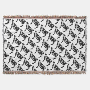 Couverture Silhouette noire et blanche de vache