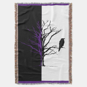 Couverture Silhouette Oiseau Noir Corbeau