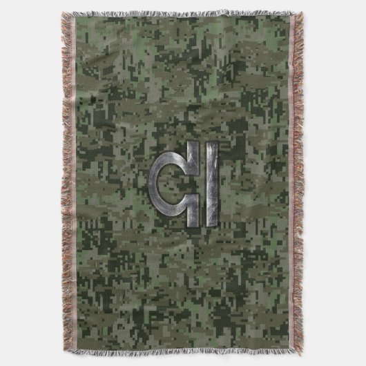 Couverture Silver Libra Zodiac Green Camo numérique (devant Vertical)