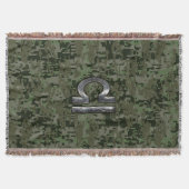 Couverture Silver Libra Zodiac Green Camo numérique (Devant)