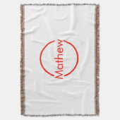 Couverture simple cercle rouge ajouter votre nom lettre texte (devant Vertical)