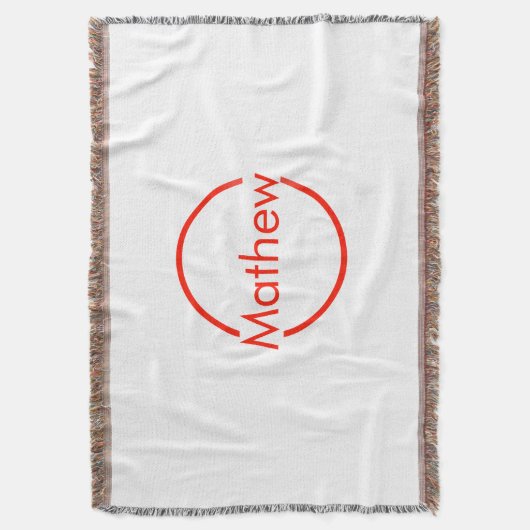 Couverture simple cercle rouge ajouter votre nom lettre texte (devant Vertical)