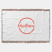 Couverture simple cercle rouge ajouter votre nom lettre texte (Devant)