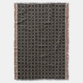 Couverture Simple Elegant Classique Noir Crémeux Motif blanc (devant Vertical)