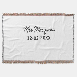 Couverture simple monogramme minimaliste Mme M. nom date anné