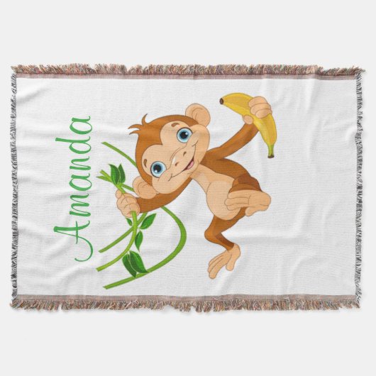 Couverture Singe mignon avec la banane (Devant)