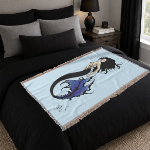 Couverture Sirène de fantaisie élégante Mermaid Bleue Tribale