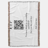 Couverture site web de mariage rsvp q r code ajouter nom text (devant Vertical)