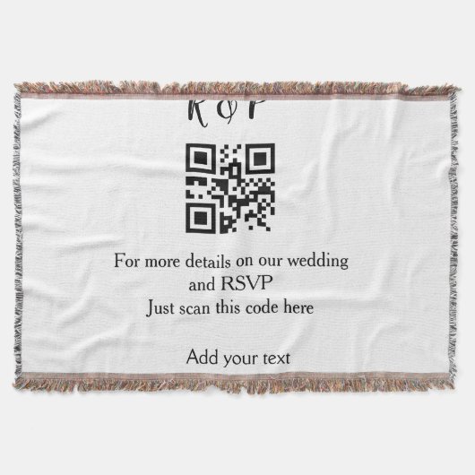 Couverture site web de mariage rsvp q r code ajouter nom text (Devant)