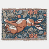 Couverture Sitting Hare William Morris Inspiré Floral (Devant)