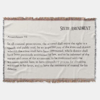 Sixième amendement Constitution Charte des droits