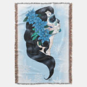 Couverture Skull d'hiver Flèches de neige bleues (devant Vertical)