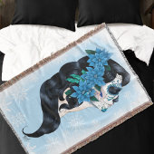 Couverture Skull d'hiver Flèches de neige bleues