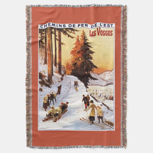 Couverture Sledding et skier à l'affiche de VOSGES (devant Vertical)