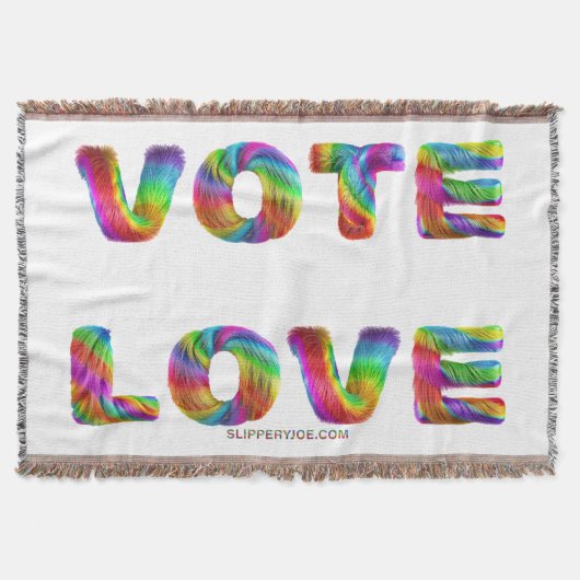 Couverture SlipperyJoe vote amour égalité fourrure de couleur (Devant)