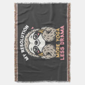 Couverture Sloth Yoga Lance Blanket - Plus de Yoga Moins de d (devant Vertical)