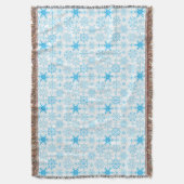 Couverture Snowflake bleu motif (devant Vertical)