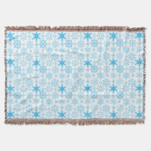 Couverture Snowflake bleu motif (Devant)