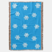 Couverture Snowflakes Blue Thailket Blanket (devant Vertical)