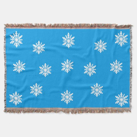 Couverture Snowflakes Blue Thailket Blanket (Devant)