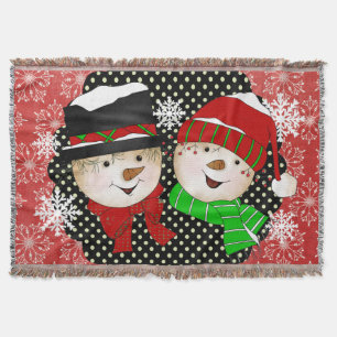 Couverture Snowman et Snow Lady Snowflakes Holiday Thon